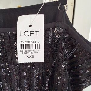 LOFT Black Sequin Camisole XXS